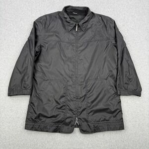 Versace Jacket Mens 48 Black Classic V2 Windbreaker Full Zip Medusa Lining Italy